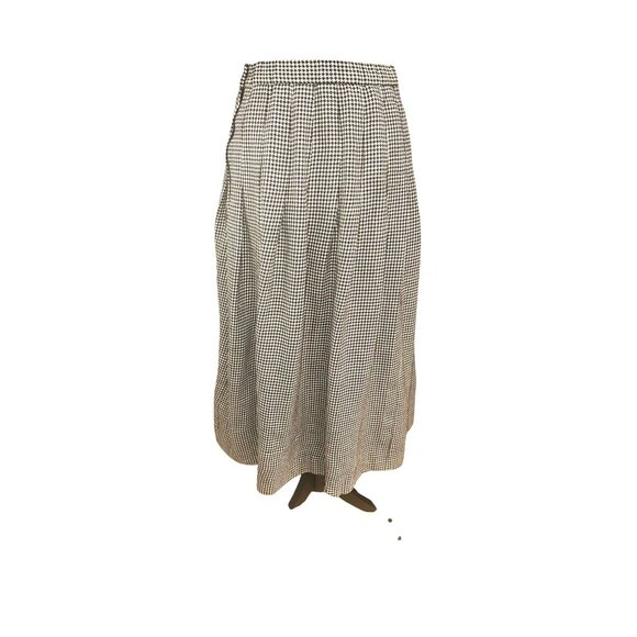 Vintage Talbots Womens Houndstooth Wool Midi Pleated Skirt Size 16 Preppy School - Picture 2 of 8